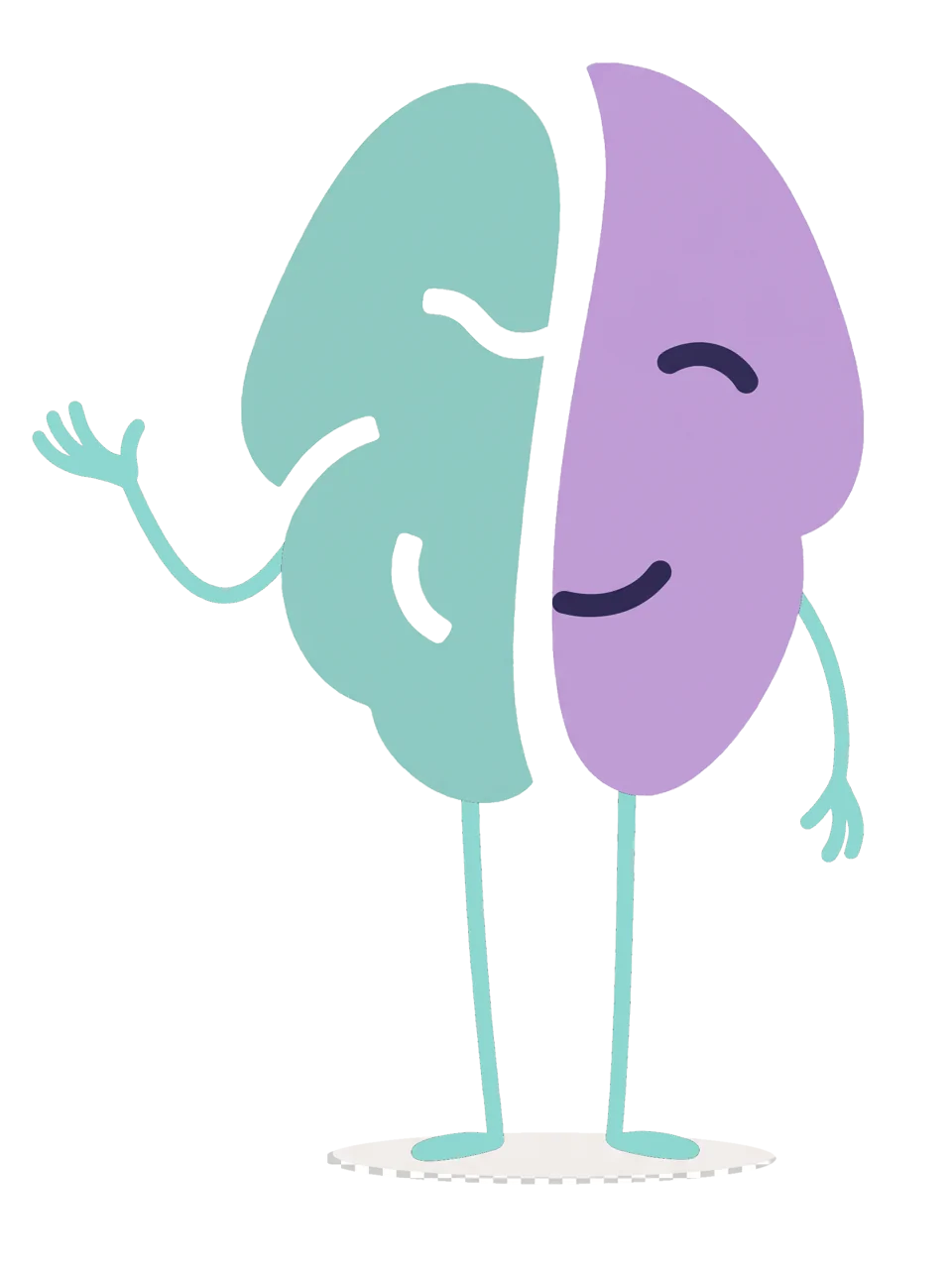 Personaje de DivergentBrain saludando